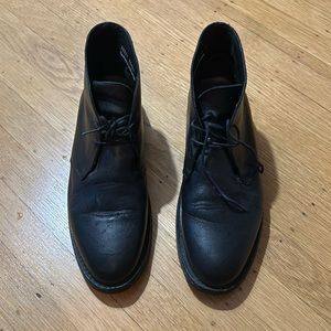 Black Leather Chukka Boots